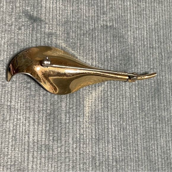 1950s era Kramantz Calla Lilly genuine pearl 2.5” brooch marked. Beautiful - Picture 2 of 5